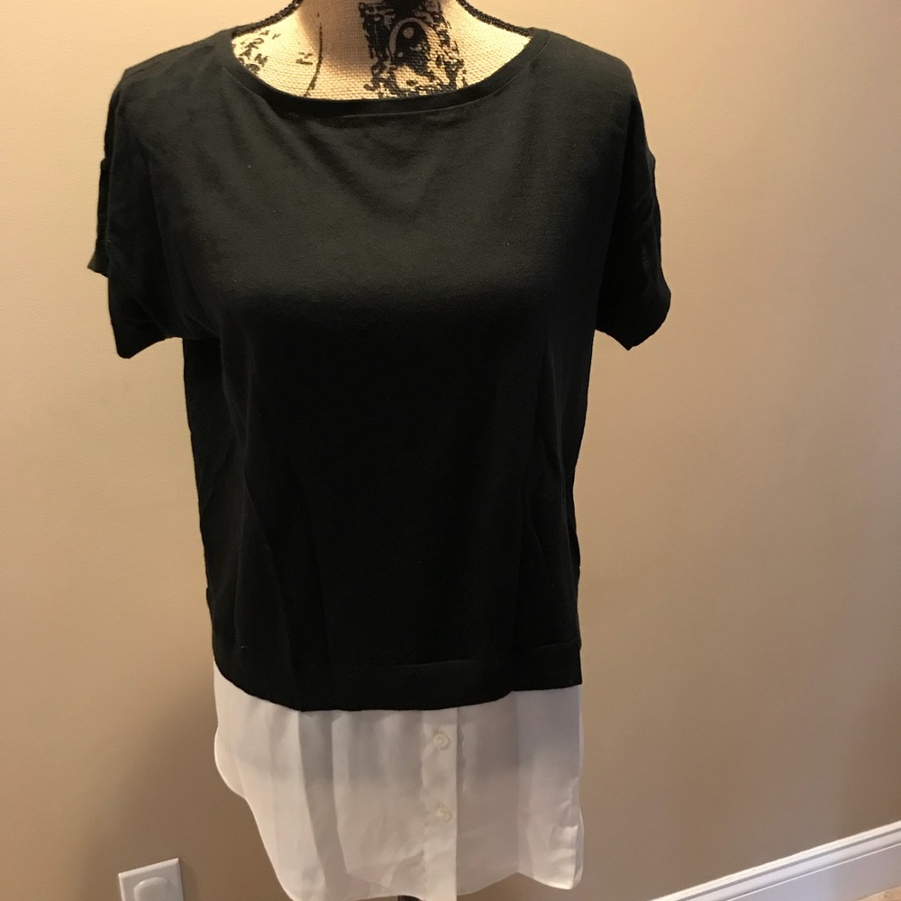❗️price drop Short sleeve black and white shirt